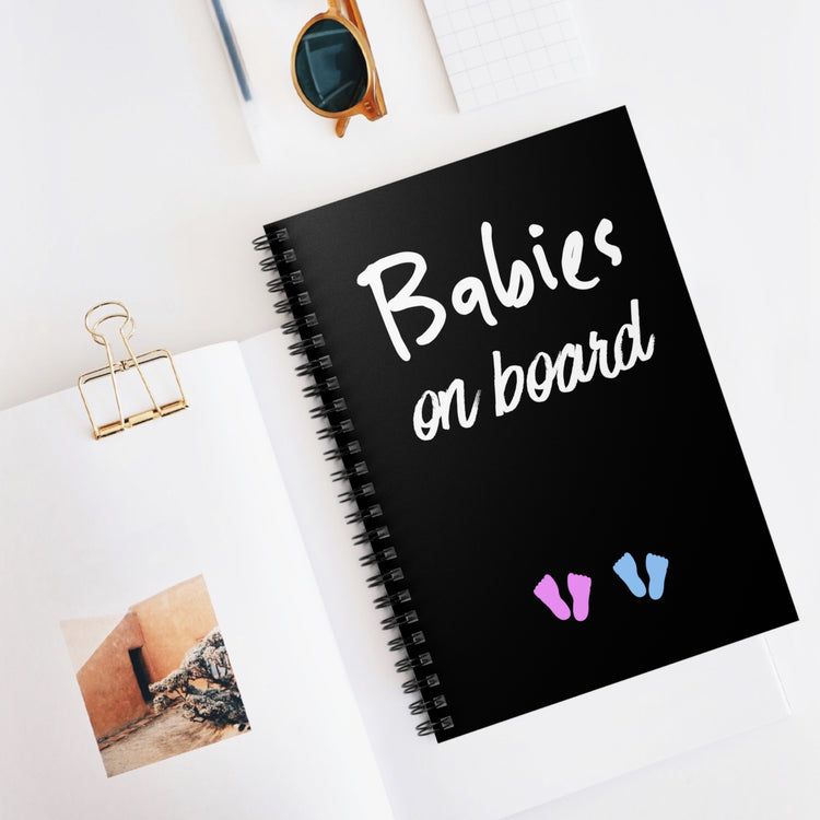 Babies On Board Baby Bump Spiral Notebook - Ruled Line