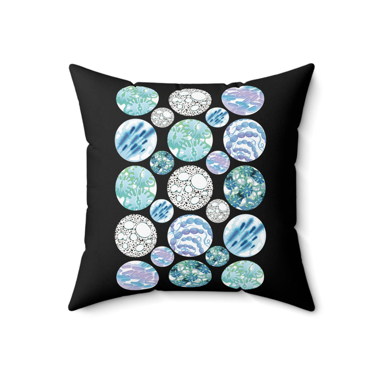 Novelty Microbiology Bacteriology Experts Cute Microorganisms Spun Polyester Square Pillow