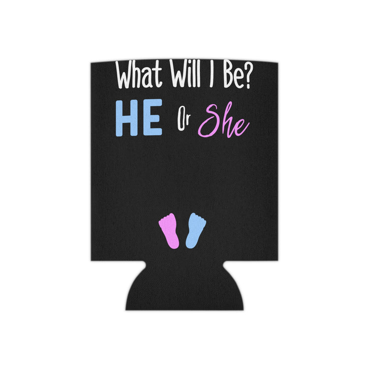 What Will I Be He or She Gender Reveal Can Cooler