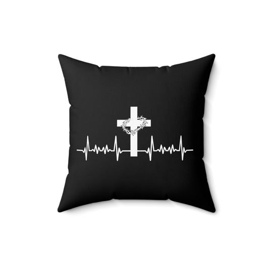 Novelty Christianity Cross Christianism Religious Apostolic Evangelic Spun Polyester Square Pillow