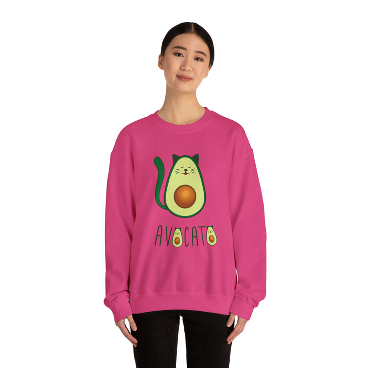 Cute Avocato For Men Women Cat Lover Unisex Crewneck Sweatshirt