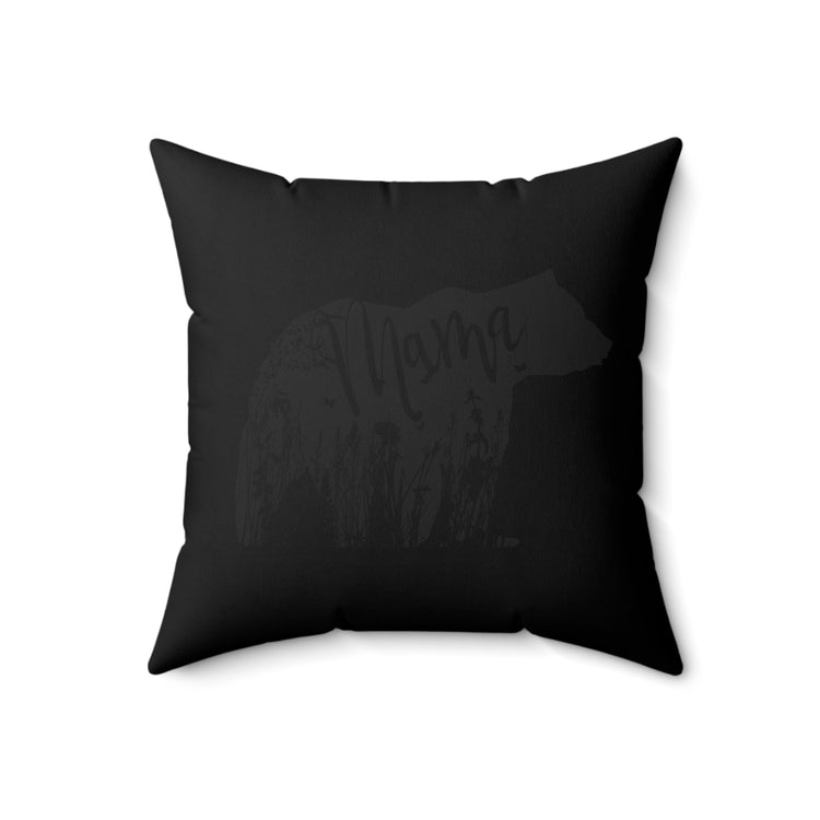 Little Bear Mama Bear Mommy Spun Polyester Square Pillow