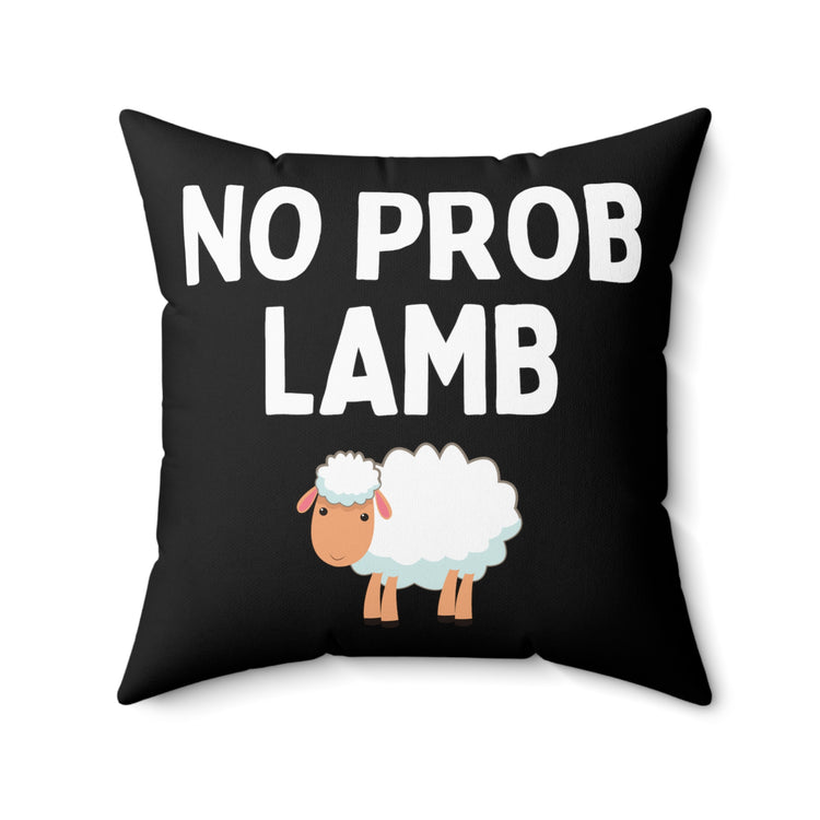 Funny Ignoring Problems Lamb Graphic Sarcastic Spun Polyester Square Pillow