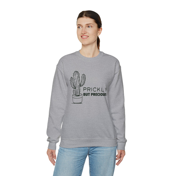 Funny Prideful Sarcastic Introverts Saying Girl Cactus Gag Unisex Crewneck Sweatshirt