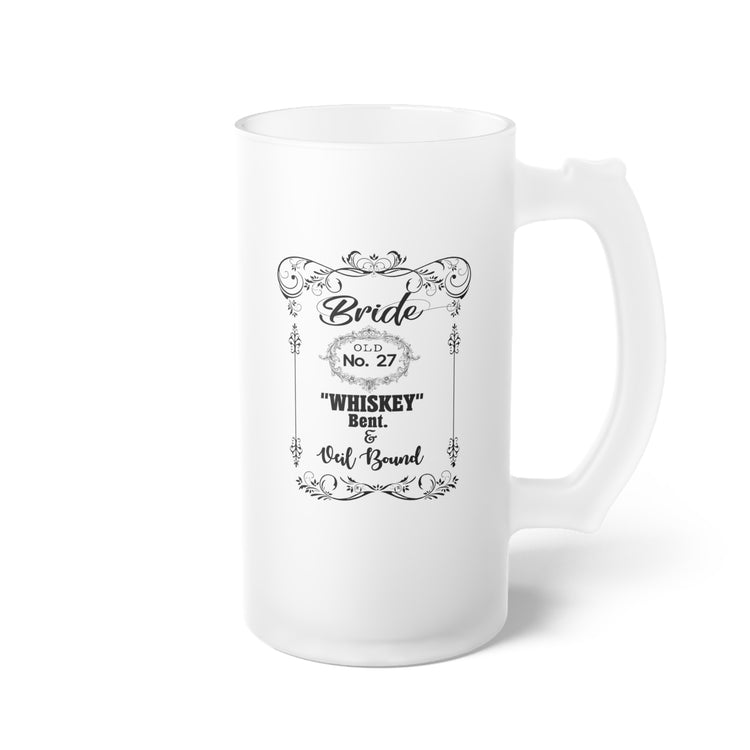 Funny Bridal Drinking Bachelorettes Statements Wedding Bride Frosted Glass Beer Mug