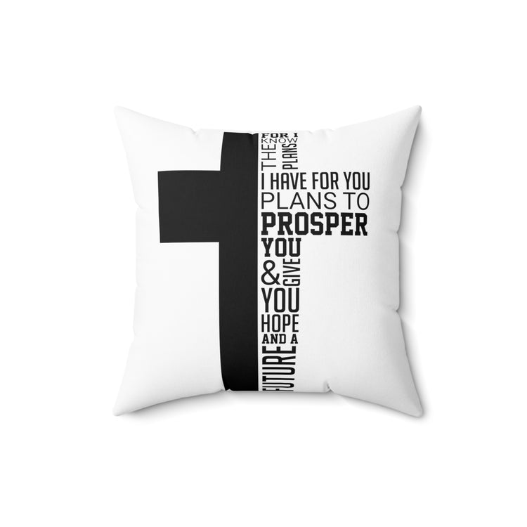 Inspirational Prosperities Christians Faithfulness Prospering Prayer Church  Spun Polyester Square Pillow