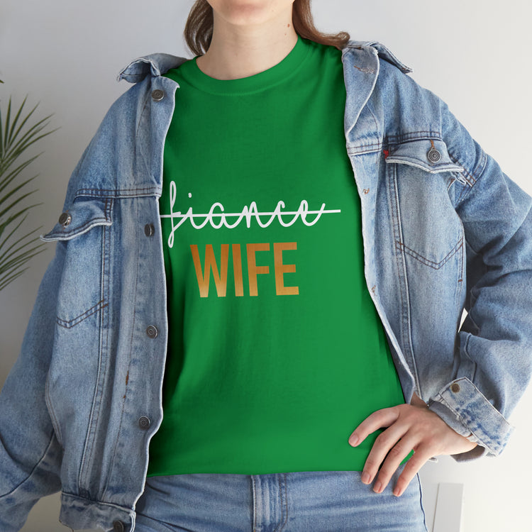 Shirt Funny Fiance Wife Gift Engagement Proposal Marriage Gift T-Shirt Unisex Heavy Cotton Tee