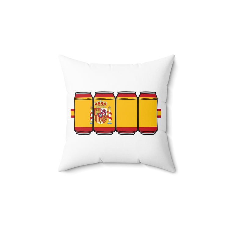 Humorous Nationalistic Alcoholic Beverages Patriotism Brewing Spun Polyester Square Pillow