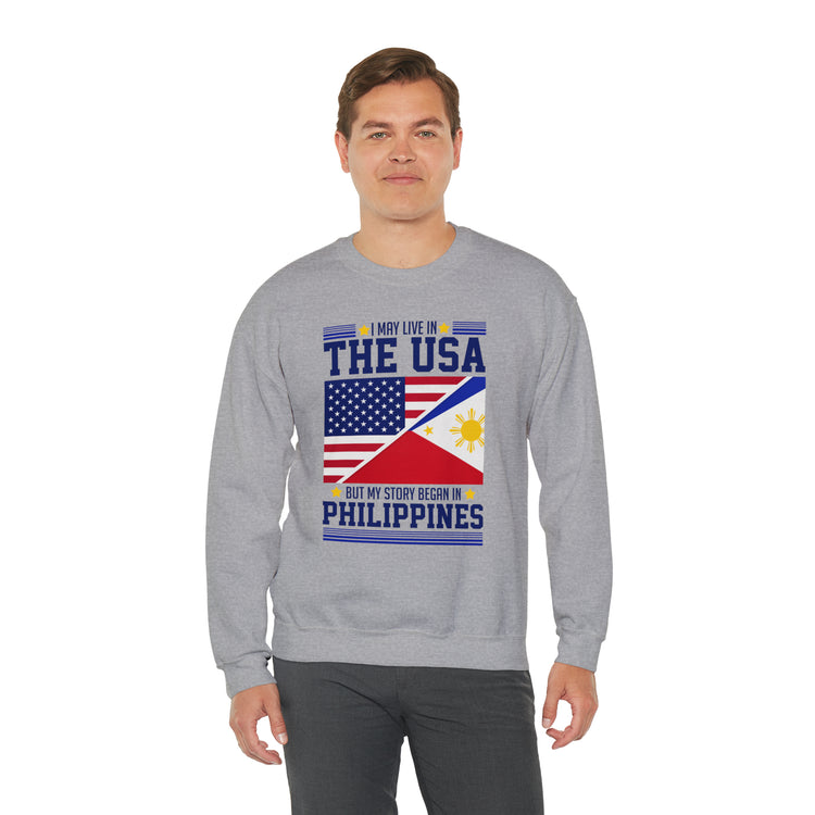 Funny American Filipinos Sarcastic Filipino Mockery USA Unisex Crewneck Sweatshirt