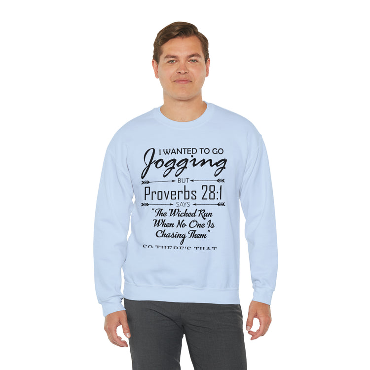 Funny Christians Workouts Sarcastic Proverb Catholic 28:1 Mom Unisex Crewneck Sweatshirt