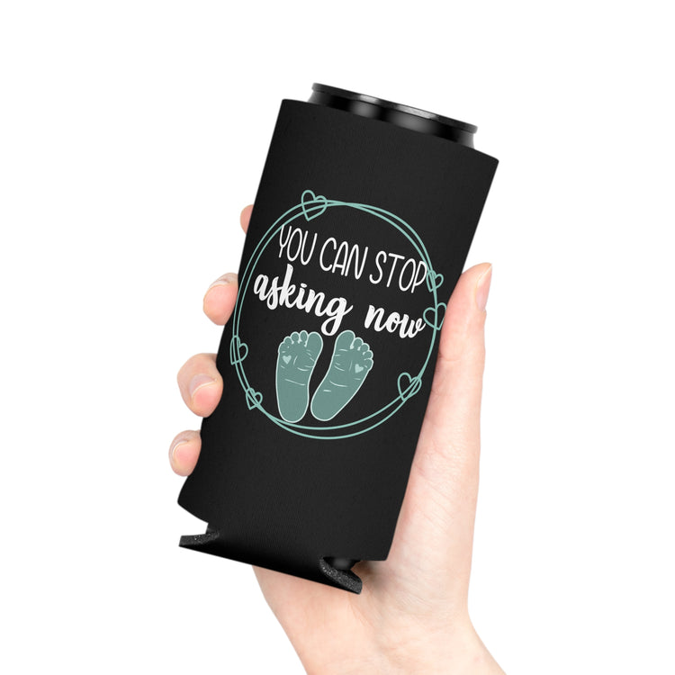 You Can Stop Asking Now Pregnancy Family Reunion New Mom Gift Can Cooler