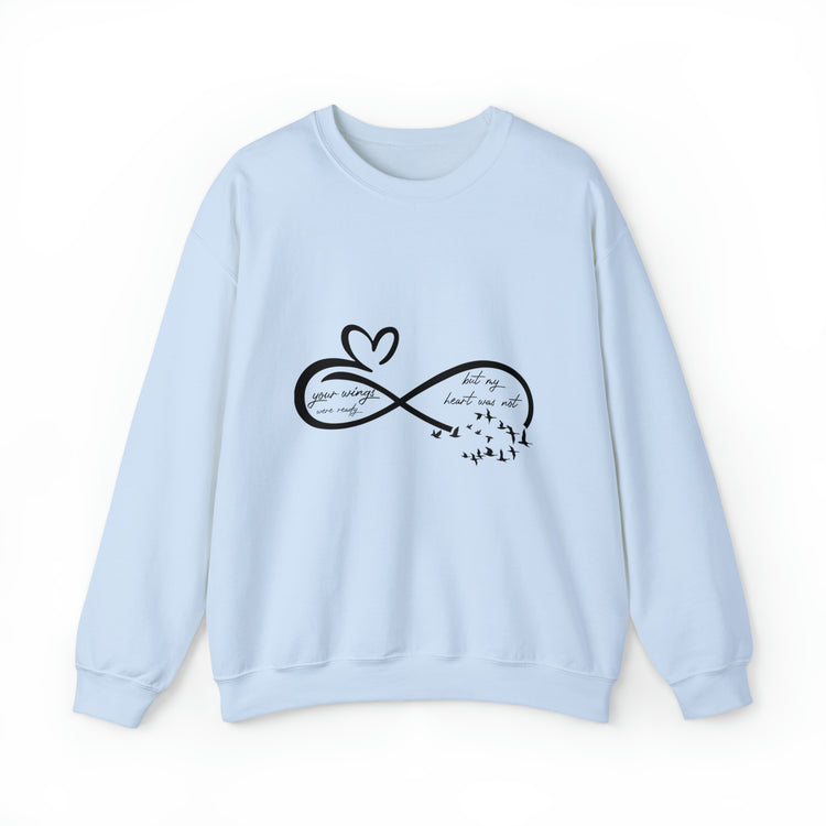 Vintage Memorial Heart Love Sign Grieving Illustration Wife Unisex Crewneck Sweatshirt