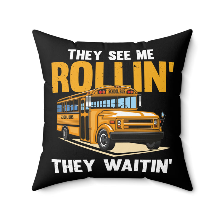 Hilarious Student Transport Driving Escort Chauffeur Handler Polyester Square Pillow