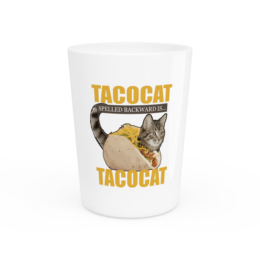 Novelty Cinco DeMayo Kittens Tacos Tee Shirt Gift Funny Tacocat Spelled Backwards Hilarious Men Women T Shirt Shot Glass