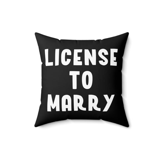 Humorous Matrimonial Officiants Sarcastic Ordained Reverends Spun Polyester Square Pillow