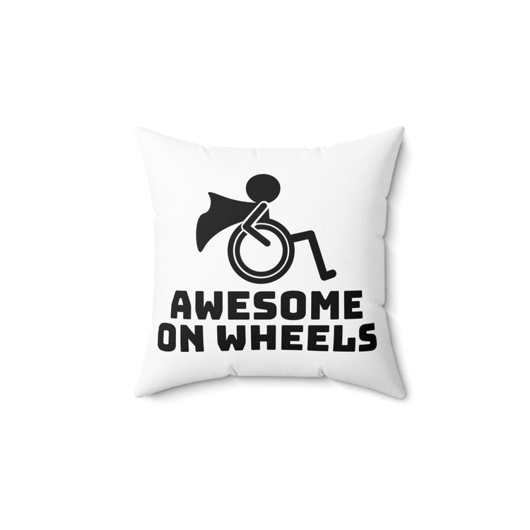 Novelty Person With Disability Pride Greatness Trolley Spun Polyester Square Pillow