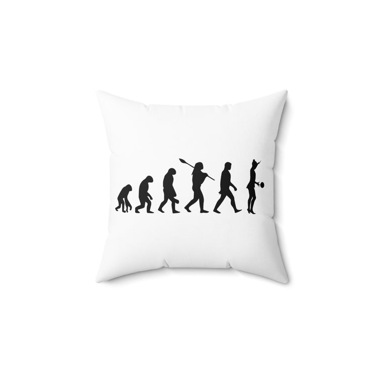 Hilarious Acrobatics Athletic Triathlon Weightlifting Pun Spun Polyester Square Pillow