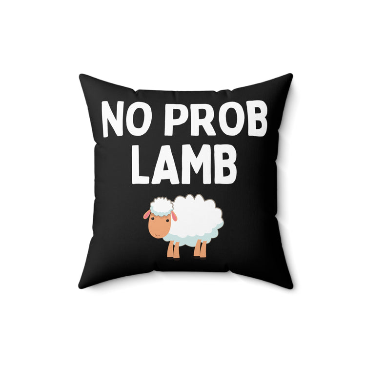 Funny Ignoring Problems Lamb Graphic Sarcastic Spun Polyester Square Pillow