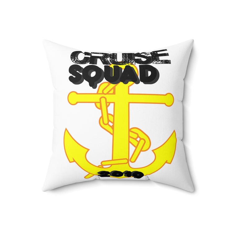 Funny Novelty Cruise Squad Retro Vintage Cruise Squad Spun Polyester Square Pillow