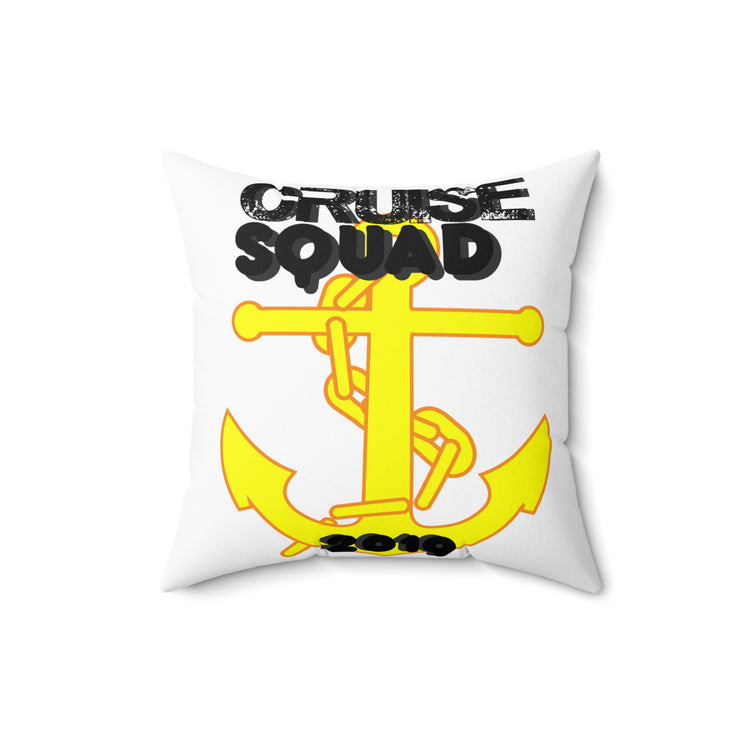 Funny Novelty Cruise Squad Retro Vintage Cruise Squad Spun Polyester Square Pillow