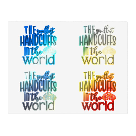 The smallest handcuffs in the world Wedding Bachelorette Sticker Sheets