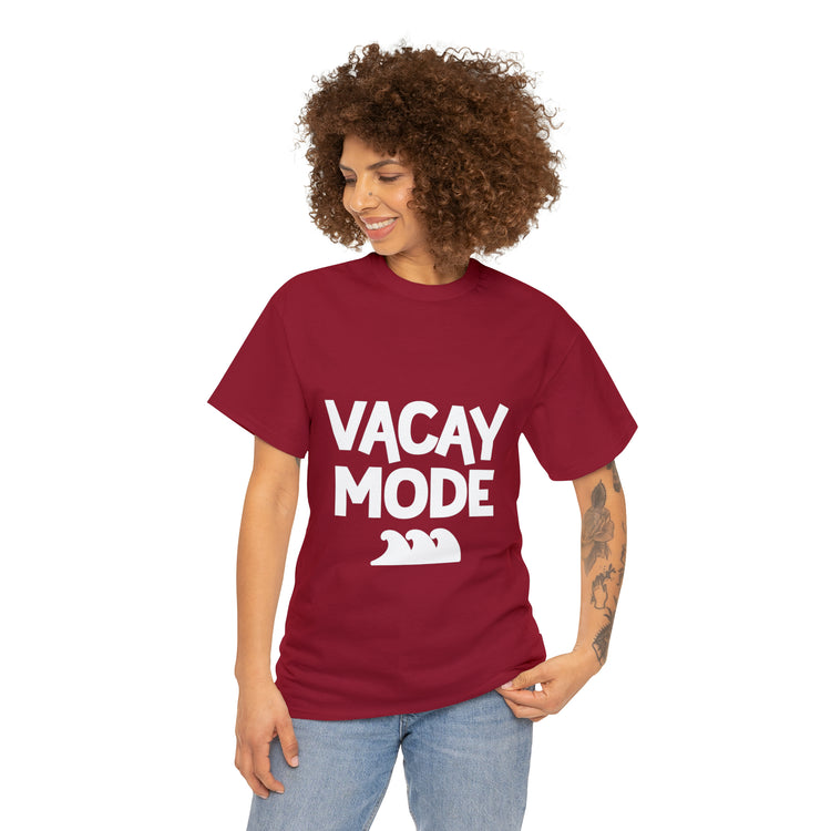 Shirt Funny Vacay Mode Travel Explore Vacation Adventure Companion T-Shirt Unisex Heavy Cotton Tee