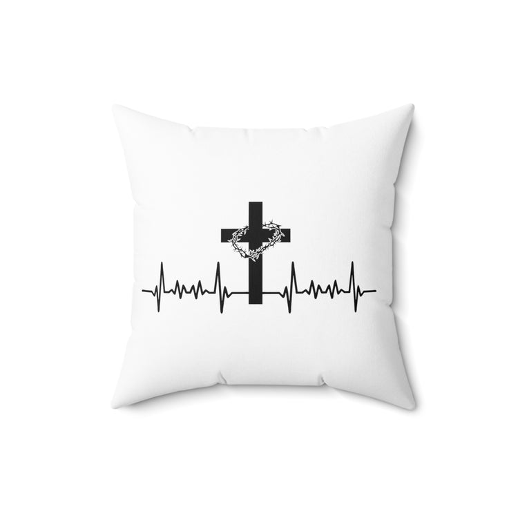 Novelty Christianity Cross Christianism Religious Worship Apostolic Spun Polyester Square Pillow