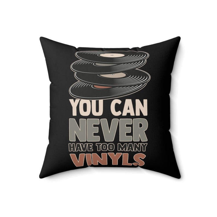 Hilarious Vinyl Contentment Sarcastic Composers Spun Polyester Square Pillow