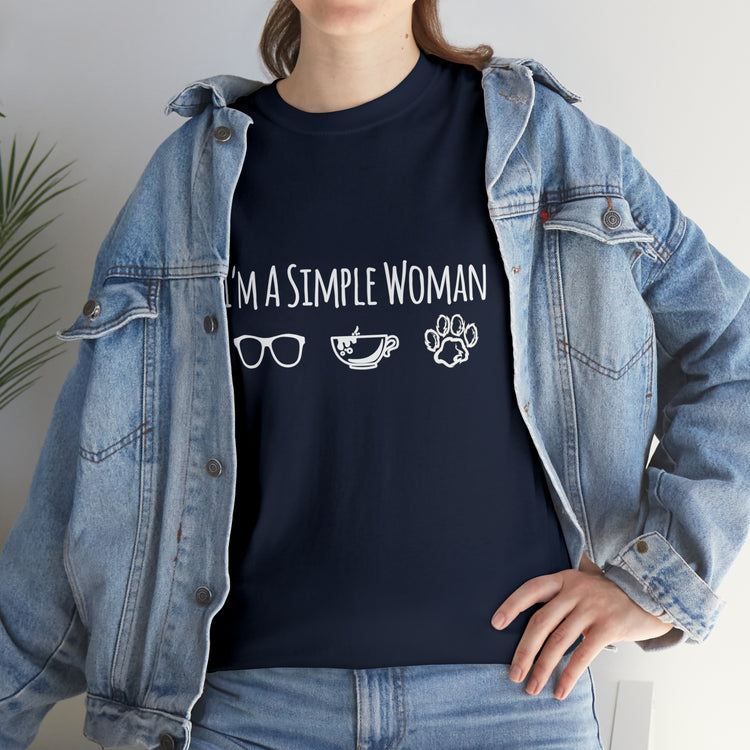 Shirt Funny I'm A Simple Woman Outdoor Enthusiast  Nature Lover T-Shirt Unisex Heavy Cotton Tee