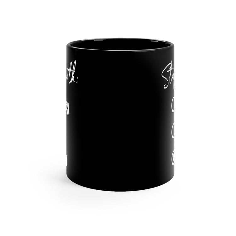 Stuffed With Baby Thankful Black mug 11oz