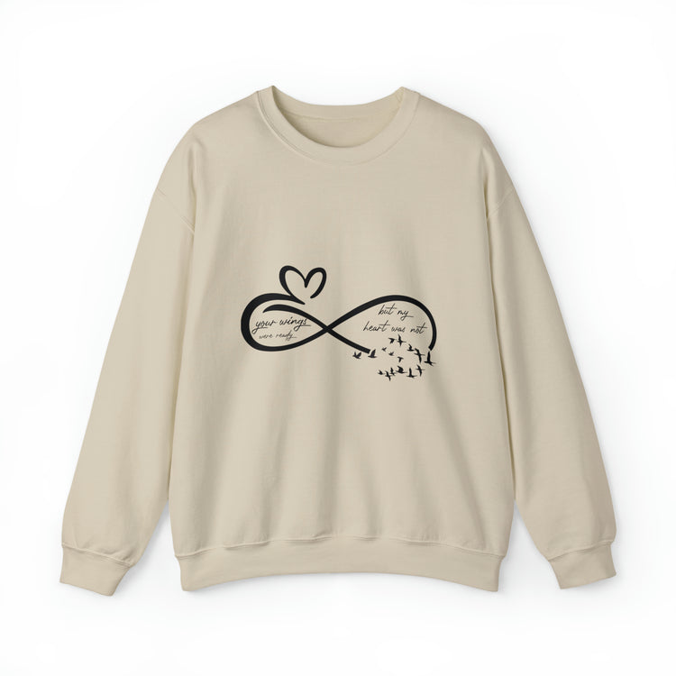 Vintage Memorial Heart Love Sign Grieving Illustration Wife Unisex Crewneck Sweatshirt