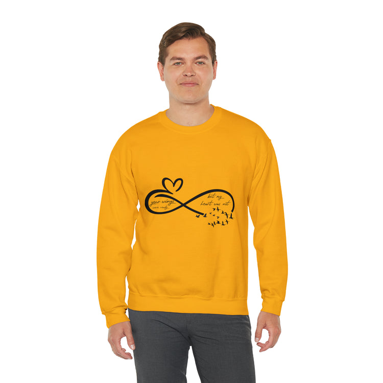 Vintage Memorial Heart Love Sign Grieving Illustration Wife Unisex Crewneck Sweatshirt