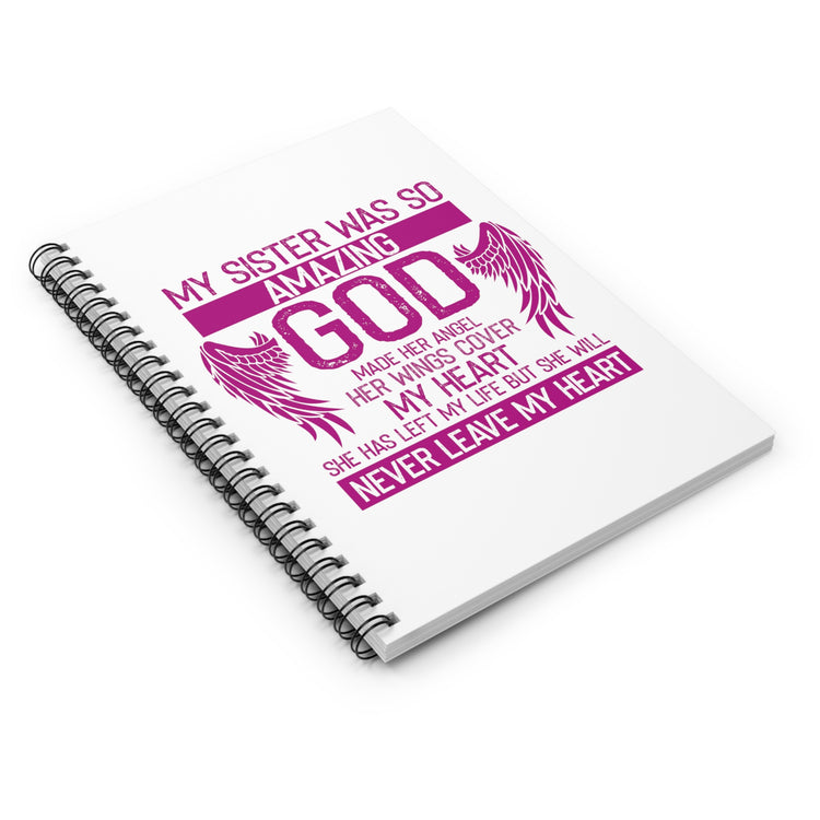 Inspirational Beloved Angel Bereavement Statements Graphic Spiral Notebook - Ruled Line