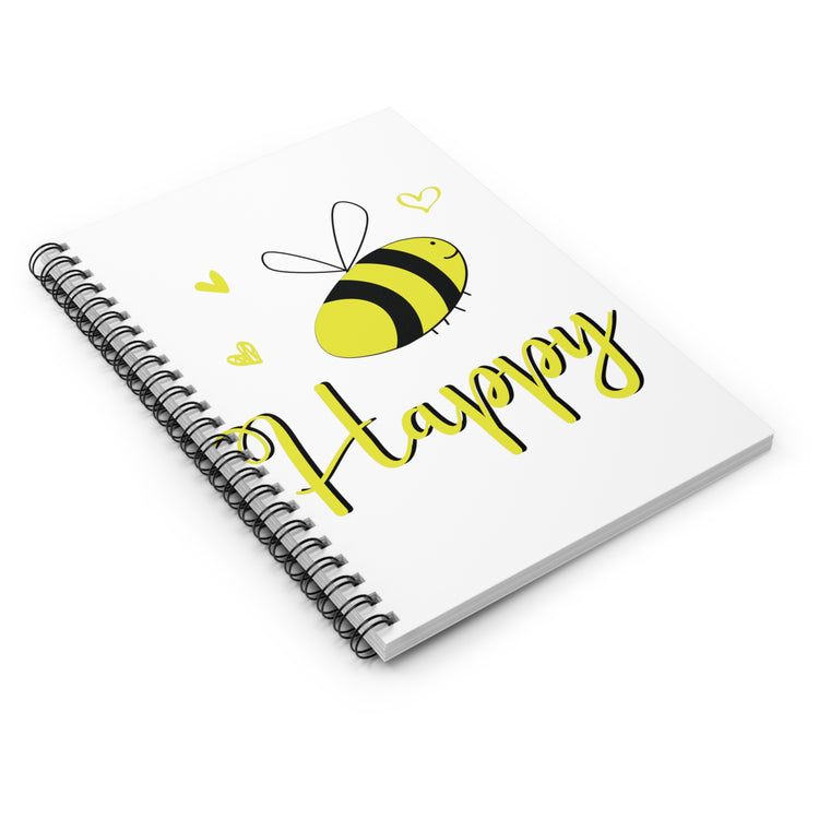 Bee Happy Spiral Notebook - Ruled Line