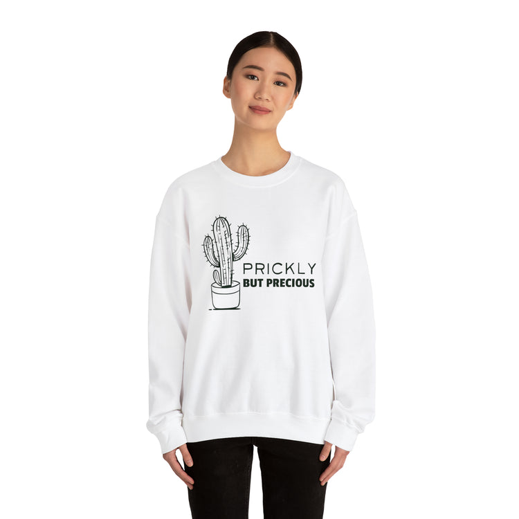 Funny Prideful Sarcastic Introverts Saying Girl Cactus Gag Unisex Crewneck Sweatshirt