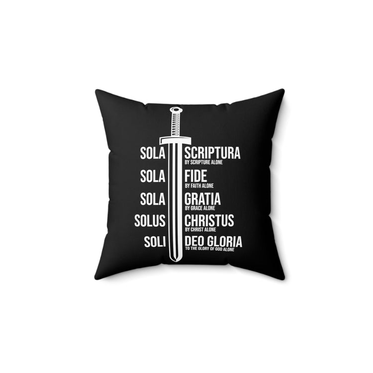 Inspiring Hispanic Renewed Christianity Religious Uplifting Verses Spun Polyester Square Pillow