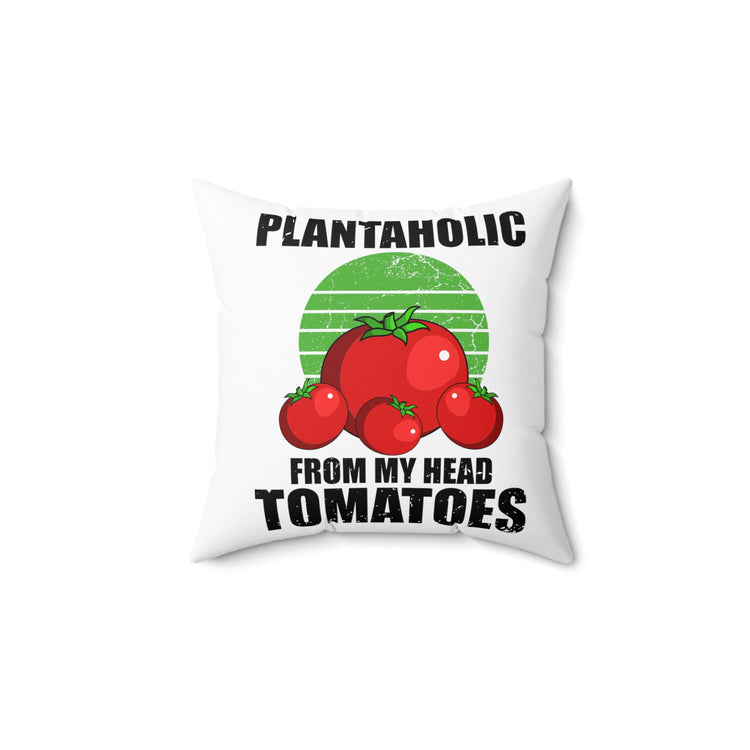 Humorous Vegetables Plants Tillage Horticulture Spun Polyester Square Pillow