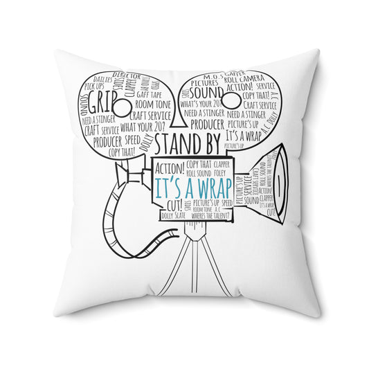 Hilarious Cameraman Videomaker Photography Lensman Filmmaking Spun Polyester Square Pillow