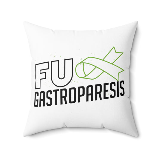 Hilarious Gastroparesis Gastric Stasis Sickness Overcomer Humorous Spun Polyester Square Pillow