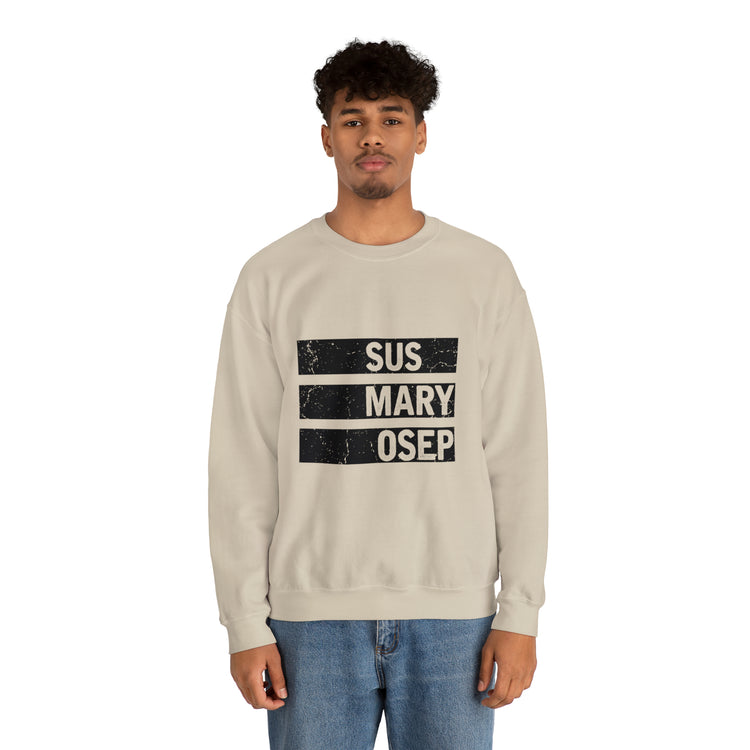 Hilarious SUS MARY OSEP Frustrated Slang Expression Asian Country Crewneck Sweatshirt