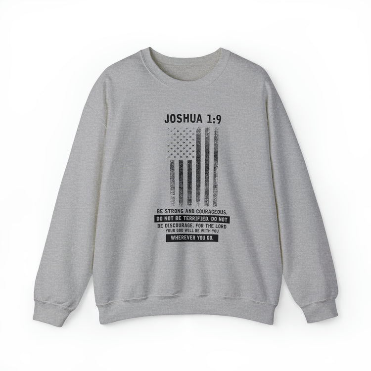 Inspiring USA Flag Joshua Christians Firefighters Catholic Pastor Unisex Crewneck Sweatshirt