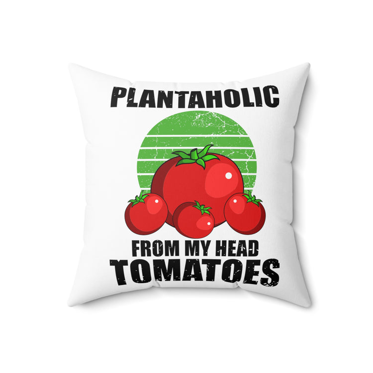 Humorous Vegetables Plants Tillage Horticulture Spun Polyester Square Pillow