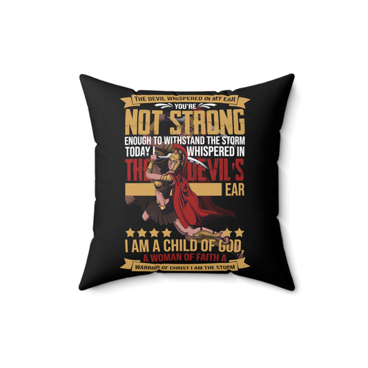 Inspiring Christianity Statements Inspirational Religious Vintage Pastor Spun Polyester Square Pillow