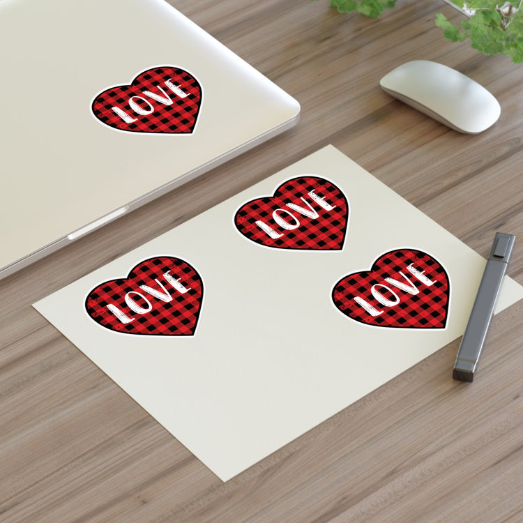 Motivational Checkered Hearts Couples Lovers Gags Sticker Sheets