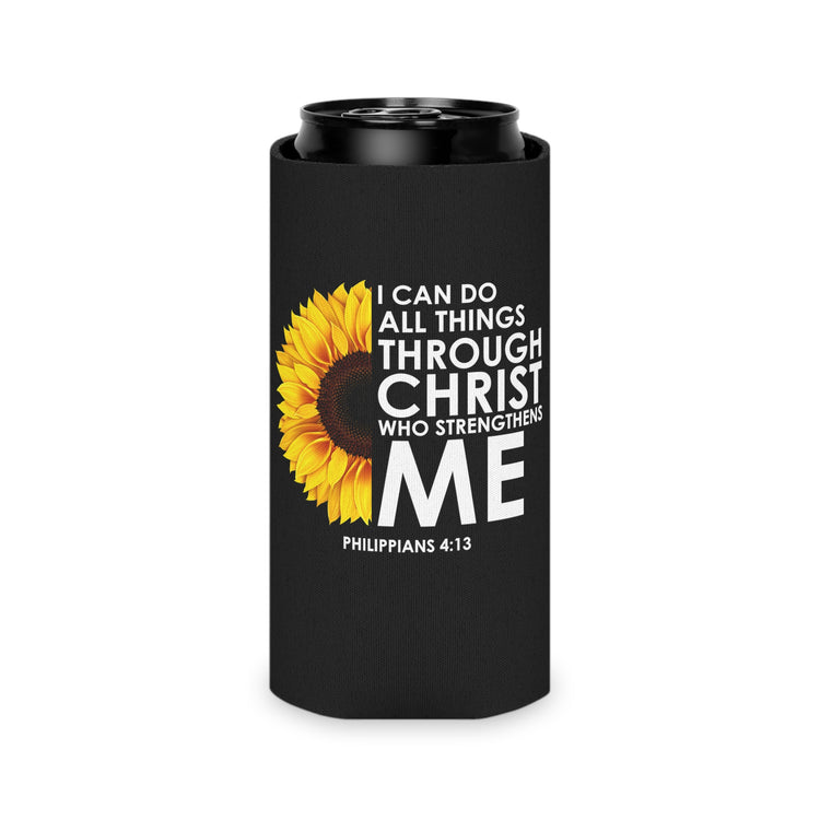 Inspirational Christianity Sunflowers Philippians Catholic Saying Can Cooler