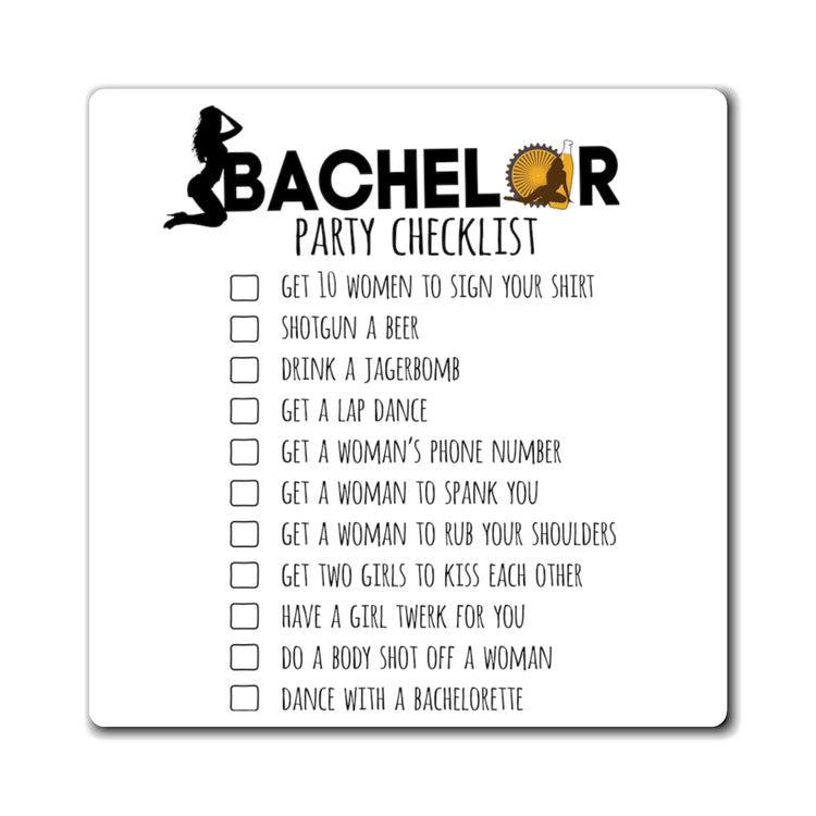 Novelty Bachelors Funny Bridal Marriage Checklist Bride Humorous Engagement Vows Sarcastic Line Vacations Magnets