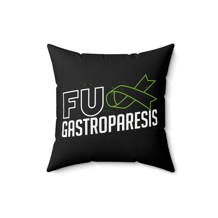 Hilarious Gastroparesis Gastric Overcomer Acknowledgement Spun Polyester Square Pillow