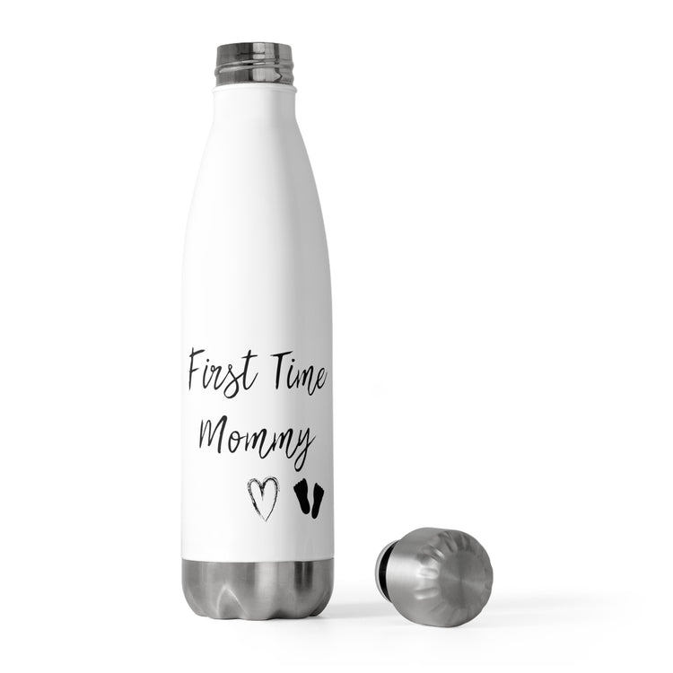 First Time Mommy Future Mom Shirt | Maternity T Shirt | Maternity Clothes | Baby Bump Shirt 20oz Insulated Bottle