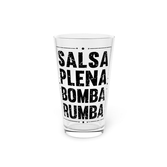 Humorous Dancing Danseuse Merengue Bachata Cumbia Lover Pint Glass, 16oz