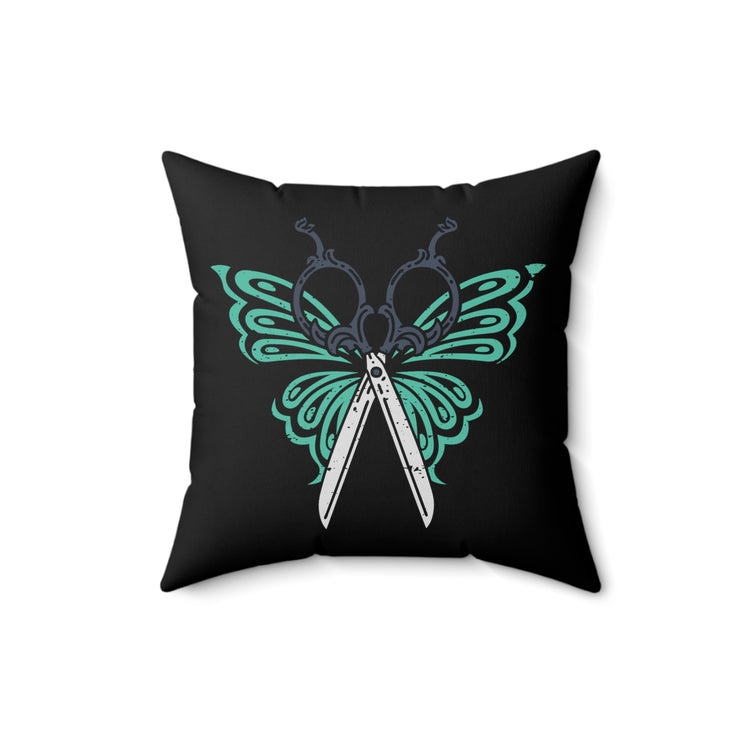 Hilarious Hairstyler Adept Virtuoso Expert Nymphalid Insect Spun Polyester Square Pillow